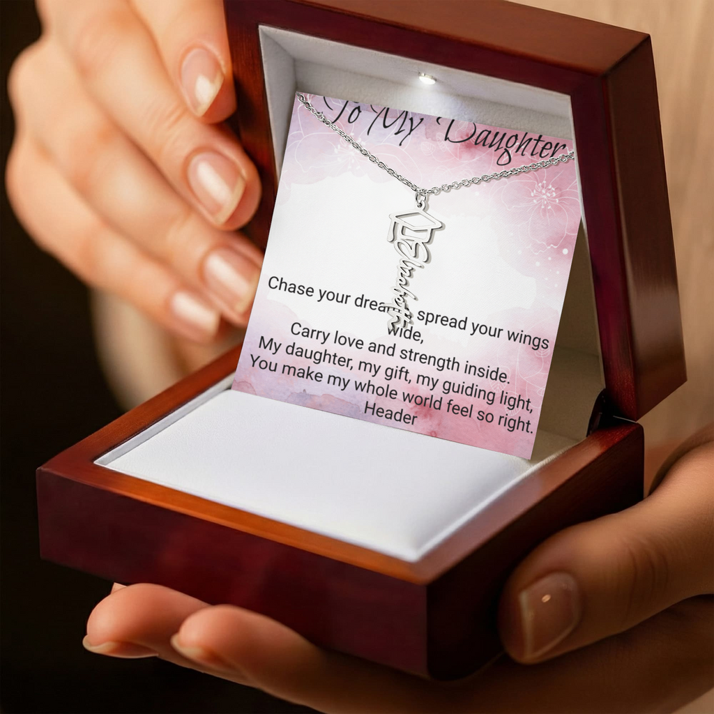 Daughter Graduation Name Necklace – Personalized Gift for Her Special Day