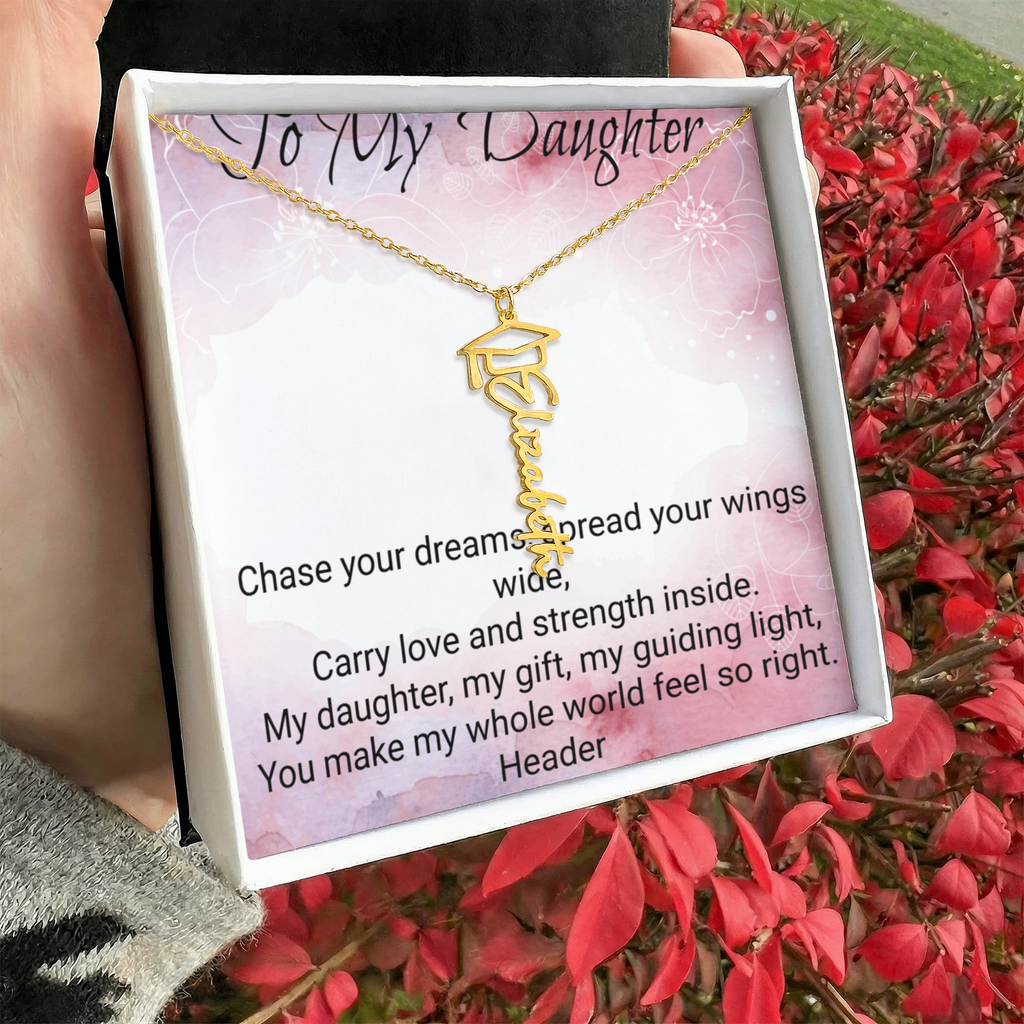 Daughter Graduation Name Necklace – Personalized Gift for Her Special Day