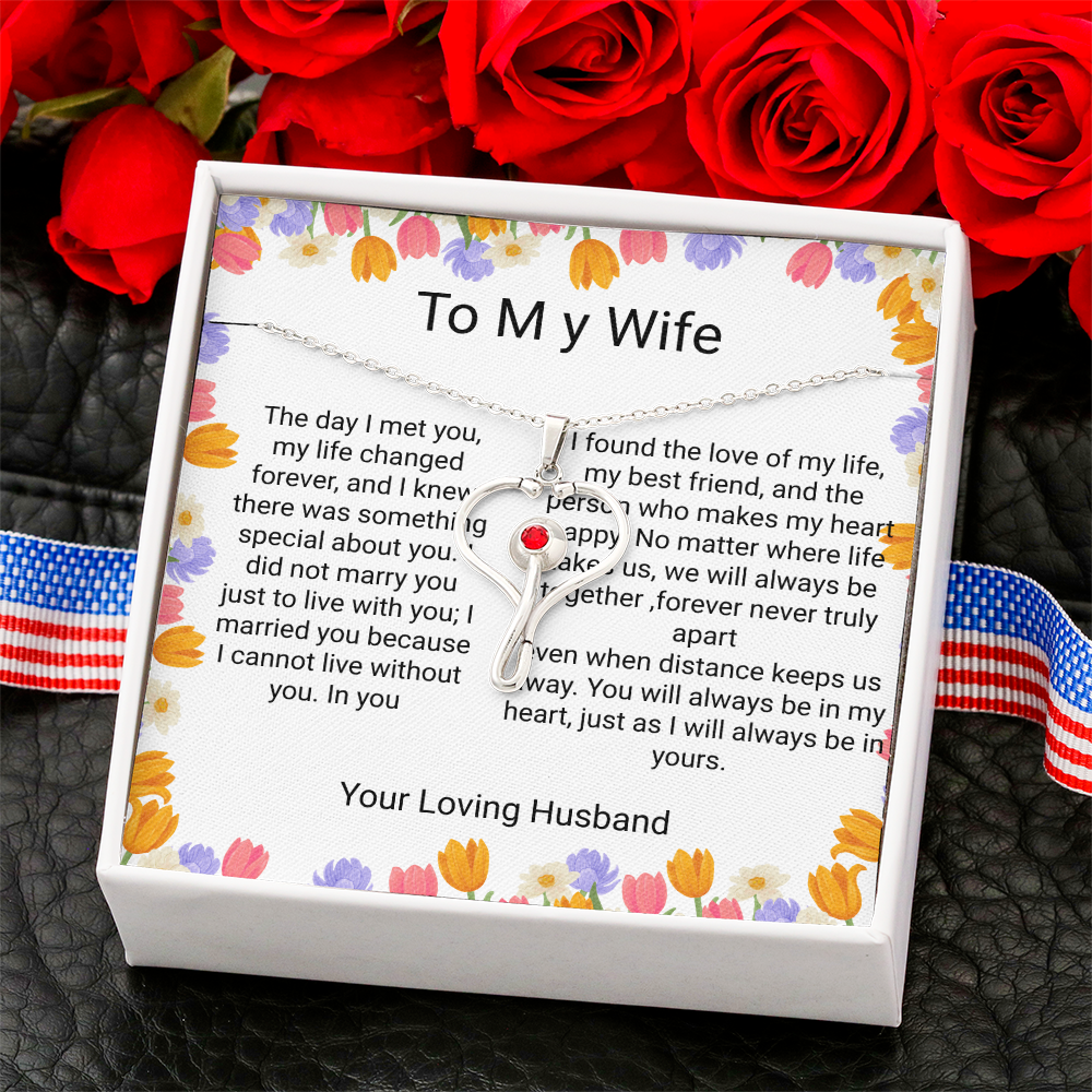 Wife Anniversary & Birthday Gift – Romantic Forever Love Necklace A Heartfelt Gift for Your Wife