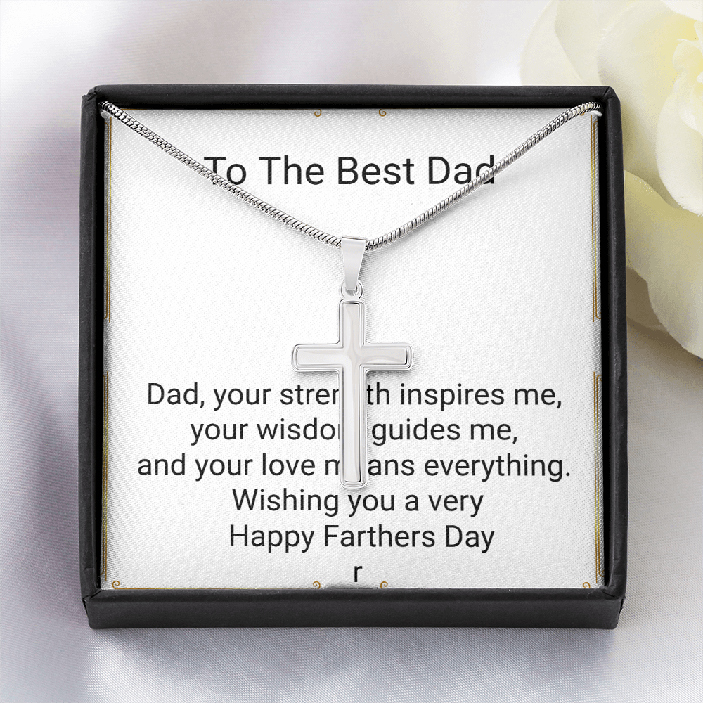 Personalized Artisan Cross Cuban Chain – Meaningful Farthers Day Gift for Son or Dad