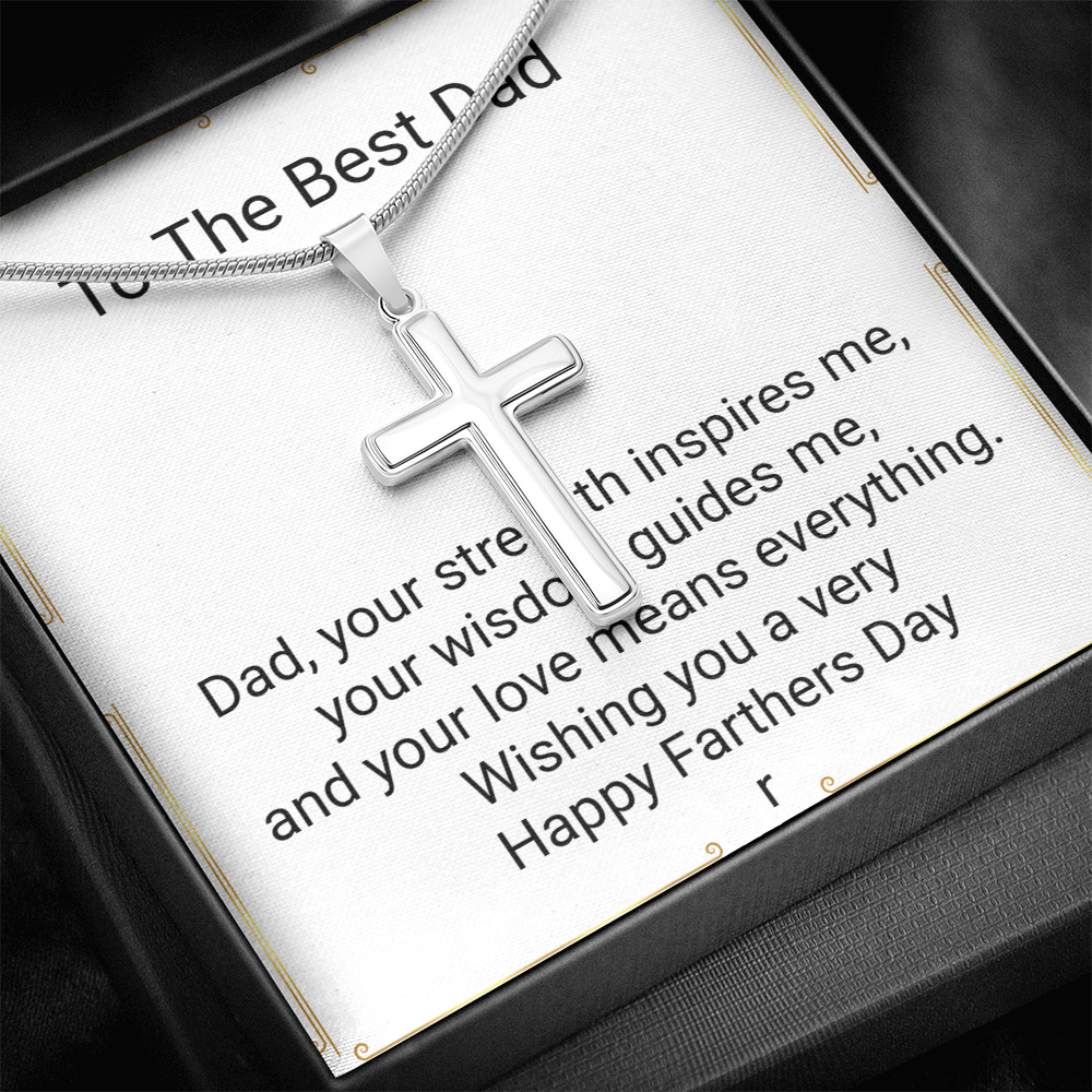 Personalized Artisan Cross Cuban Chain – Meaningful Farthers Day Gift for Son or Dad