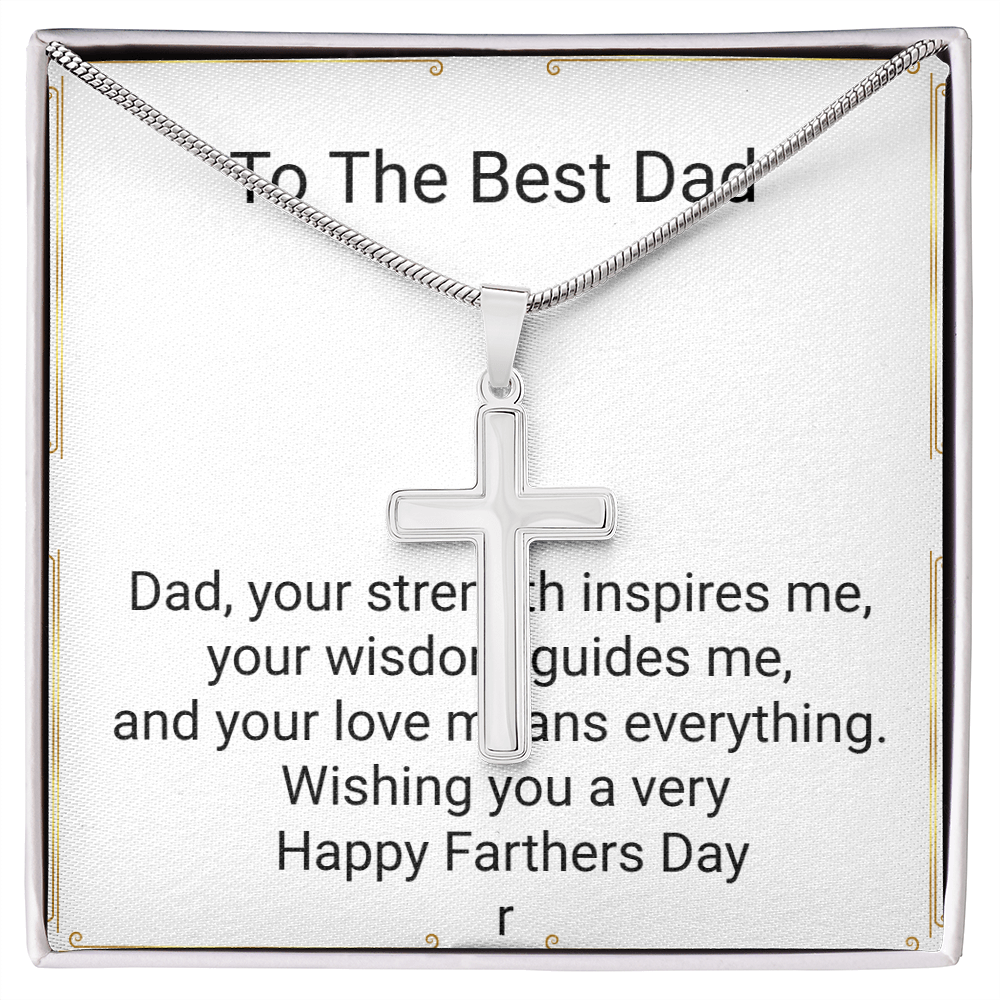 Personalized Artisan Cross Cuban Chain – Meaningful Farthers Day Gift for Son or Dad