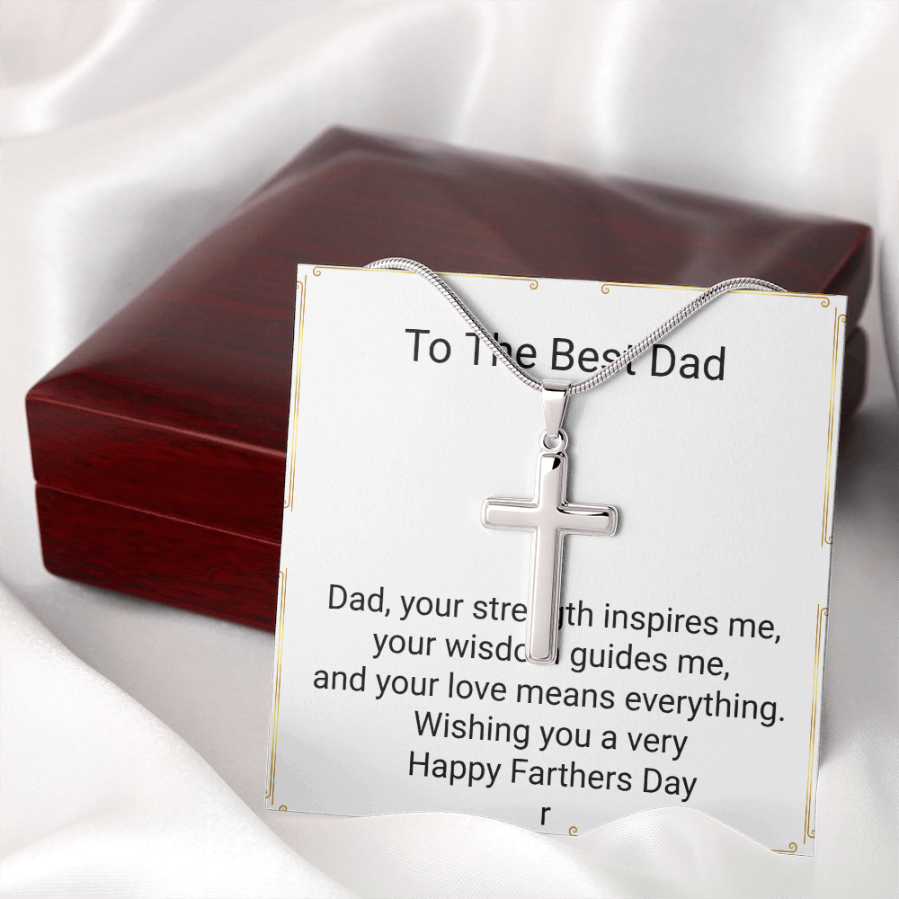 Personalized Artisan Cross Cuban Chain – Meaningful Farthers Day Gift for Son or Dad