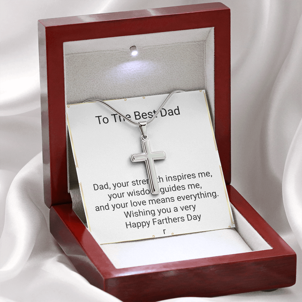 Personalized Artisan Cross Cuban Chain – Meaningful Farthers Day Gift for Son or Dad