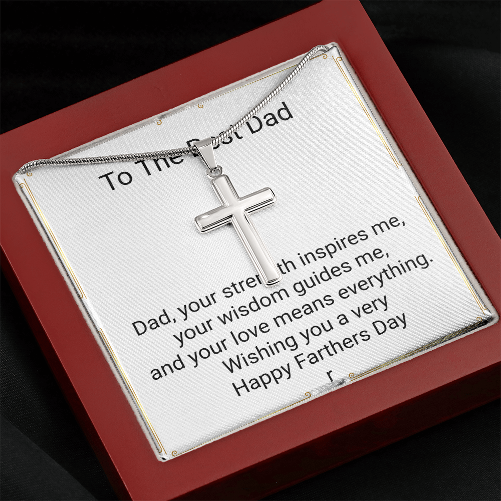 Personalized Artisan Cross Cuban Chain – Meaningful Farthers Day Gift for Son or Dad