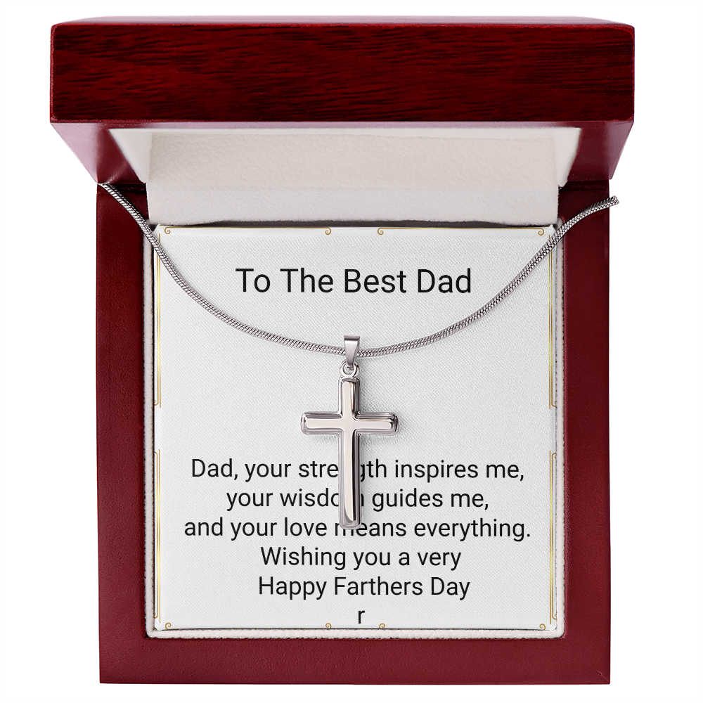 Personalized Artisan Cross Cuban Chain – Meaningful Farthers Day Gift for Son or Dad
