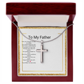 Father's Day Gift Artisan Cross Necklace with Snake Chain – Meaningful Christian Jewelry for Dad