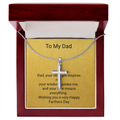 Father's Day Artisan Cross Necklace with Snake Chain – Stylish Gift for Dad