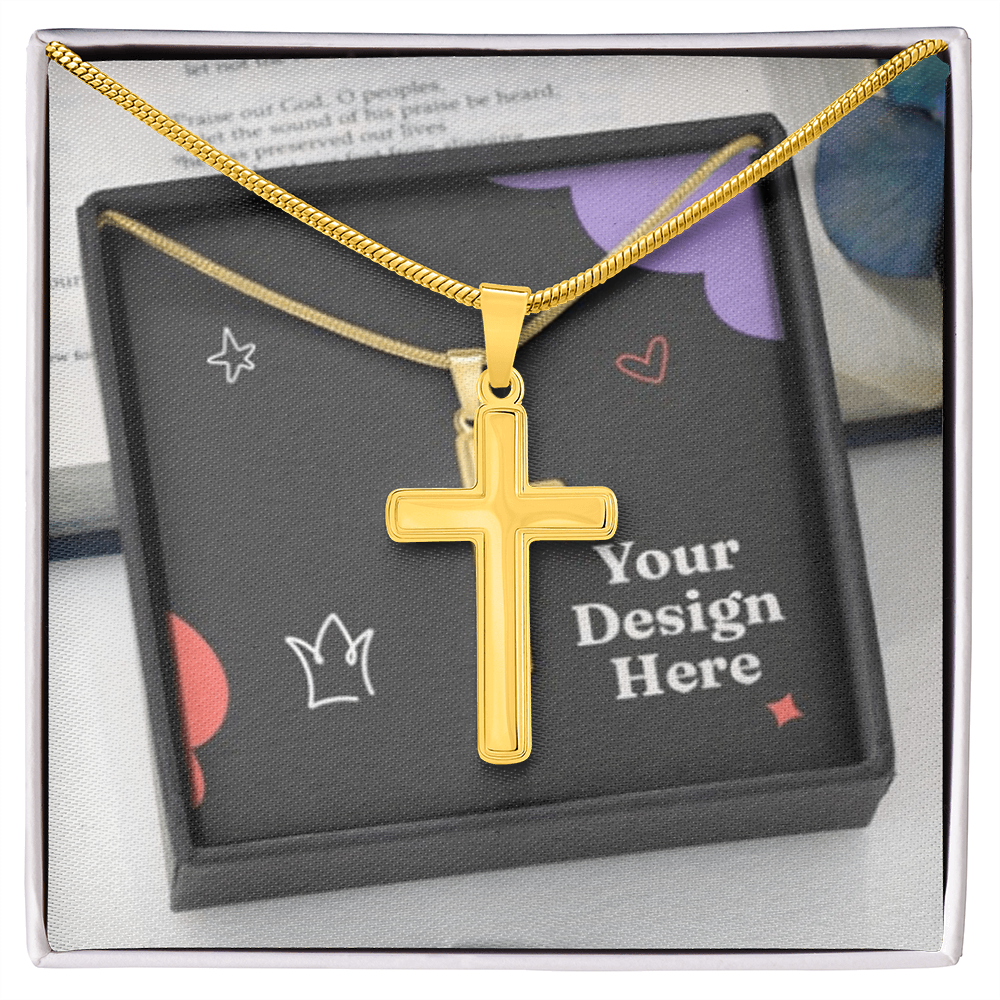 Artisan Cross Necklace with Snake Chain – Handcrafted Christian Jewelry for Men & Women