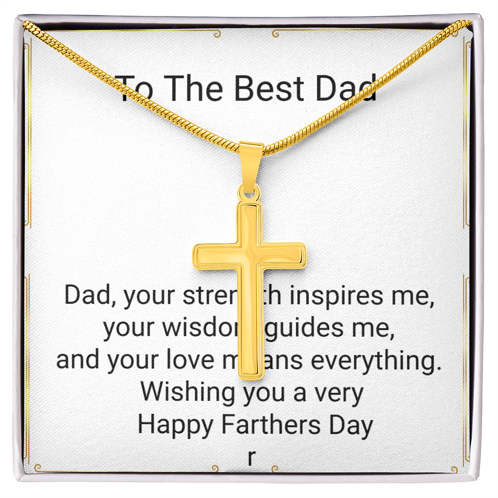 Personalized Artisan Cross Cuban Chain – Meaningful Farthers Day Gift for Son or Dad