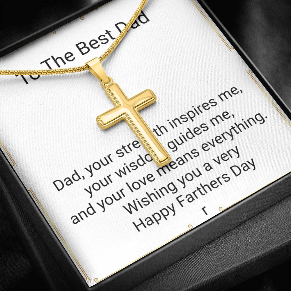 Personalized Artisan Cross Cuban Chain – Meaningful Farthers Day Gift for Son or Dad