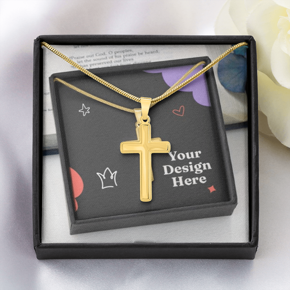 Artisan Cross Necklace with Snake Chain – Handcrafted Christian Jewelry for Men & Women