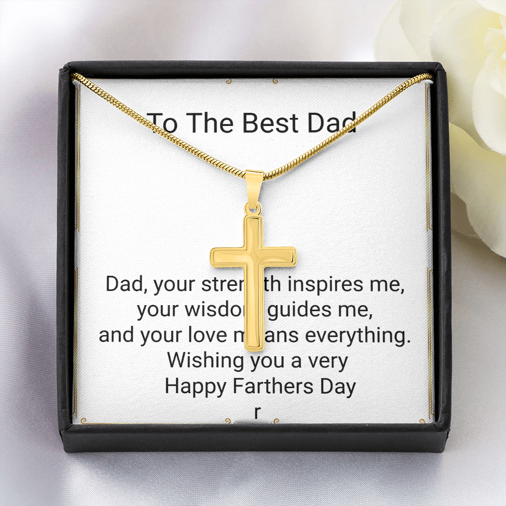 Personalized Artisan Cross Cuban Chain – Meaningful Farthers Day Gift for Son or Dad