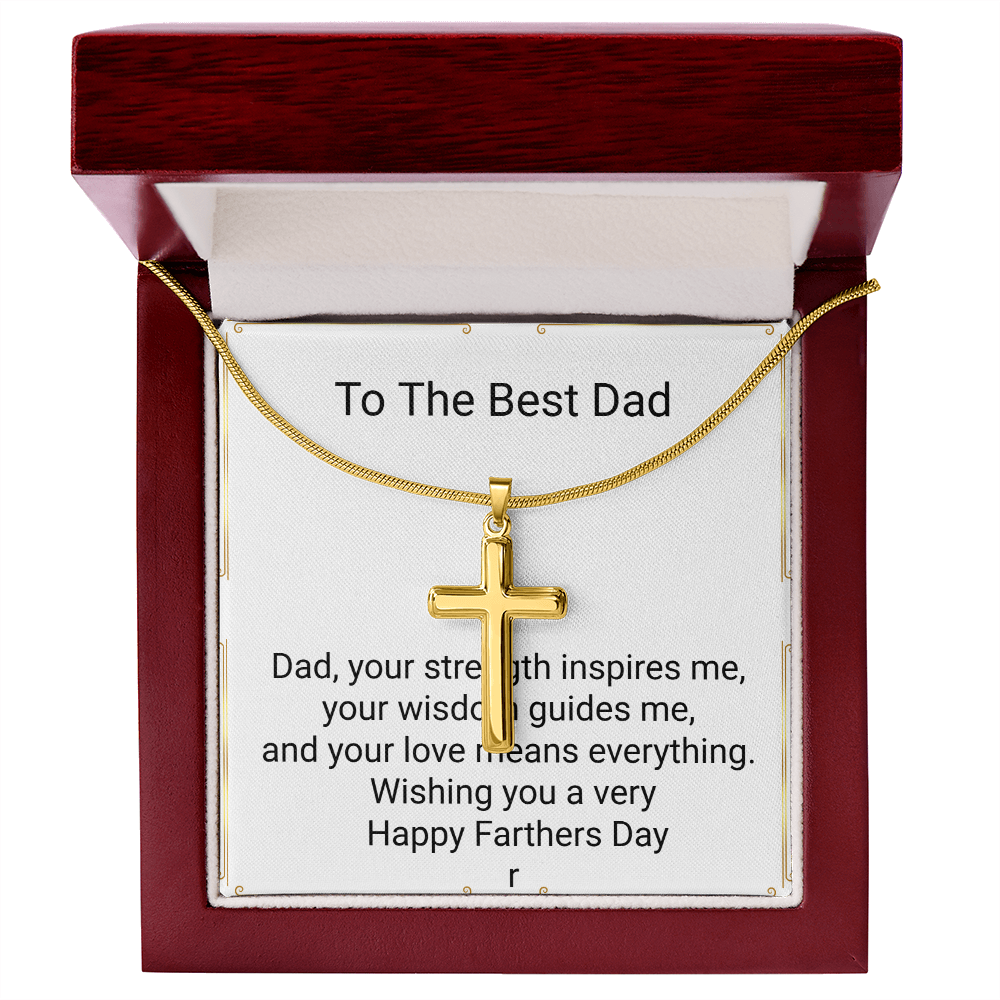 Personalized Artisan Cross Cuban Chain – Meaningful Farthers Day Gift for Son or Dad