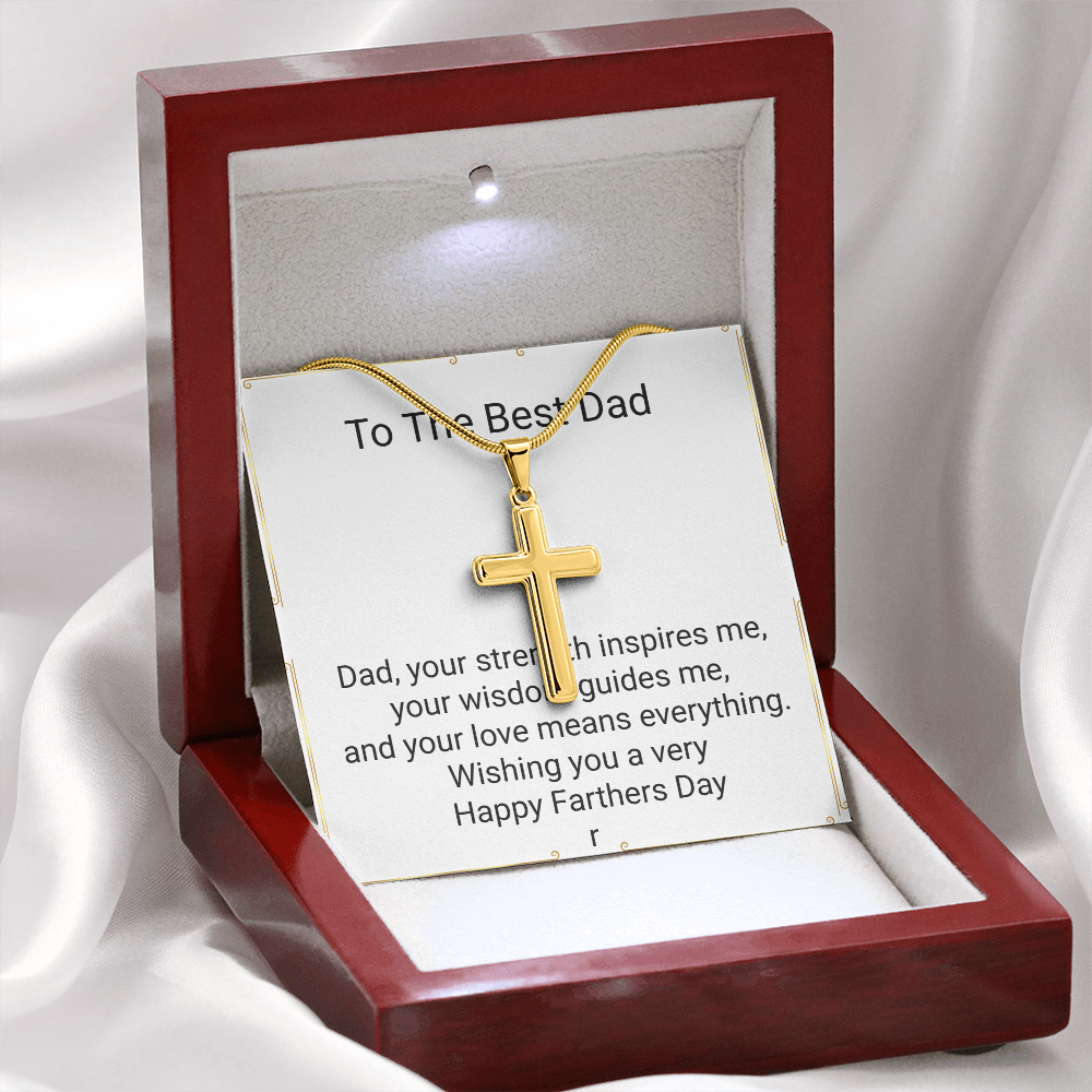 Personalized Artisan Cross Cuban Chain – Meaningful Farthers Day Gift for Son or Dad