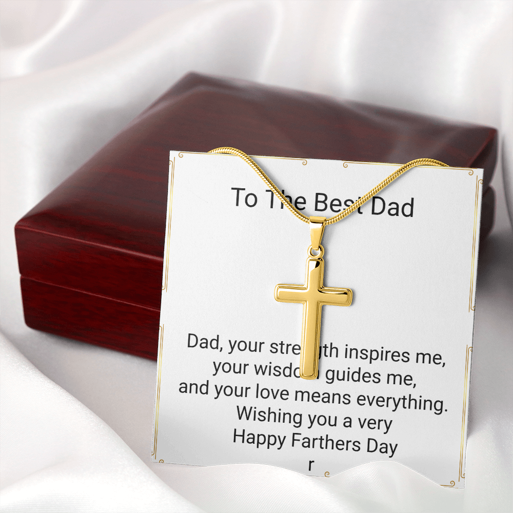 Personalized Artisan Cross Cuban Chain – Meaningful Farthers Day Gift for Son or Dad