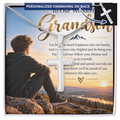 Grandson Gift Personalised Artisan Cross Necklace – Engraved Back & Snake Chain