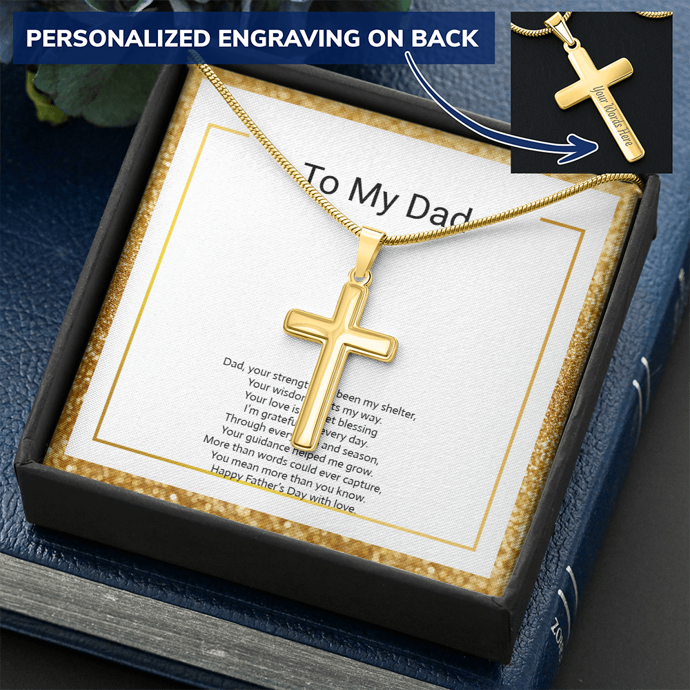 Personalized Cross Necklace with Snake Chain