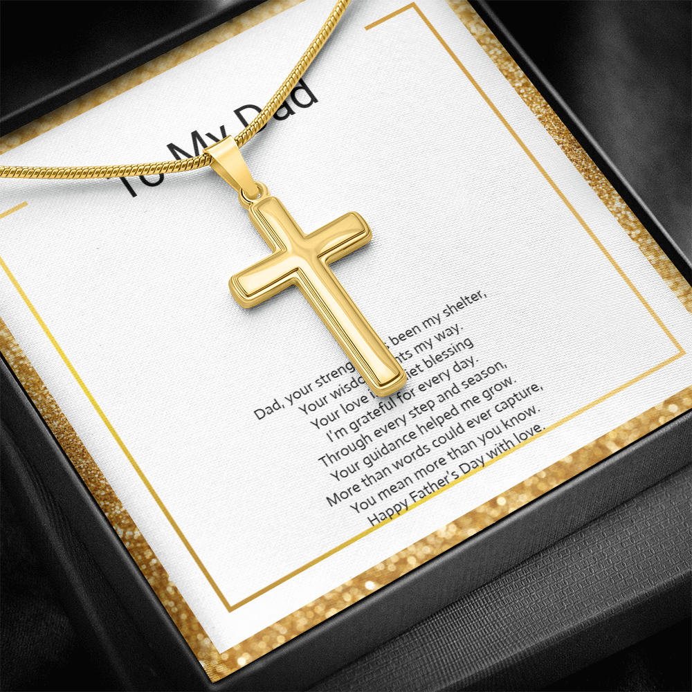 Personalized Cross Necklace with Snake Chain