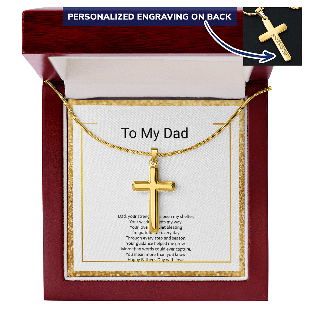 Personalized Cross Necklace with Snake Chain