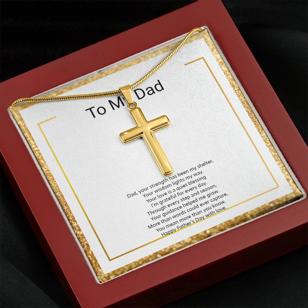 Personalized Cross Necklace with Snake Chain