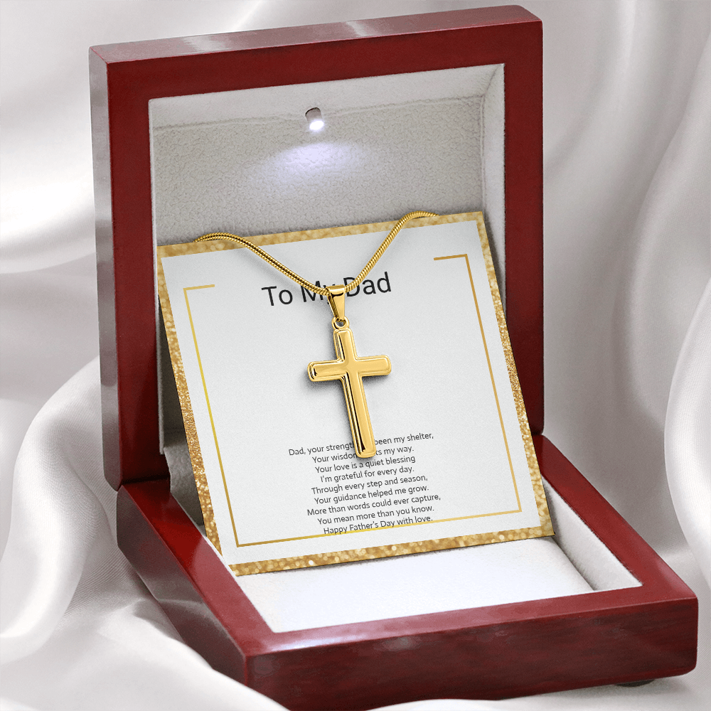 Personalized Cross Necklace with Snake Chain