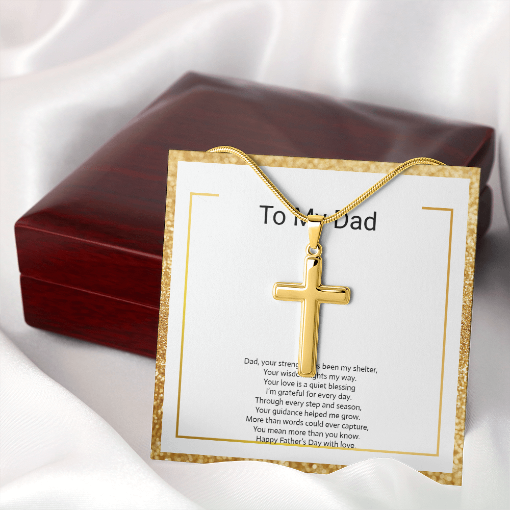 Personalized Cross Necklace with Snake Chain
