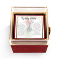 Romantic Gift for Wife – Alluring Beauty Necklace & Rotating Rose Box