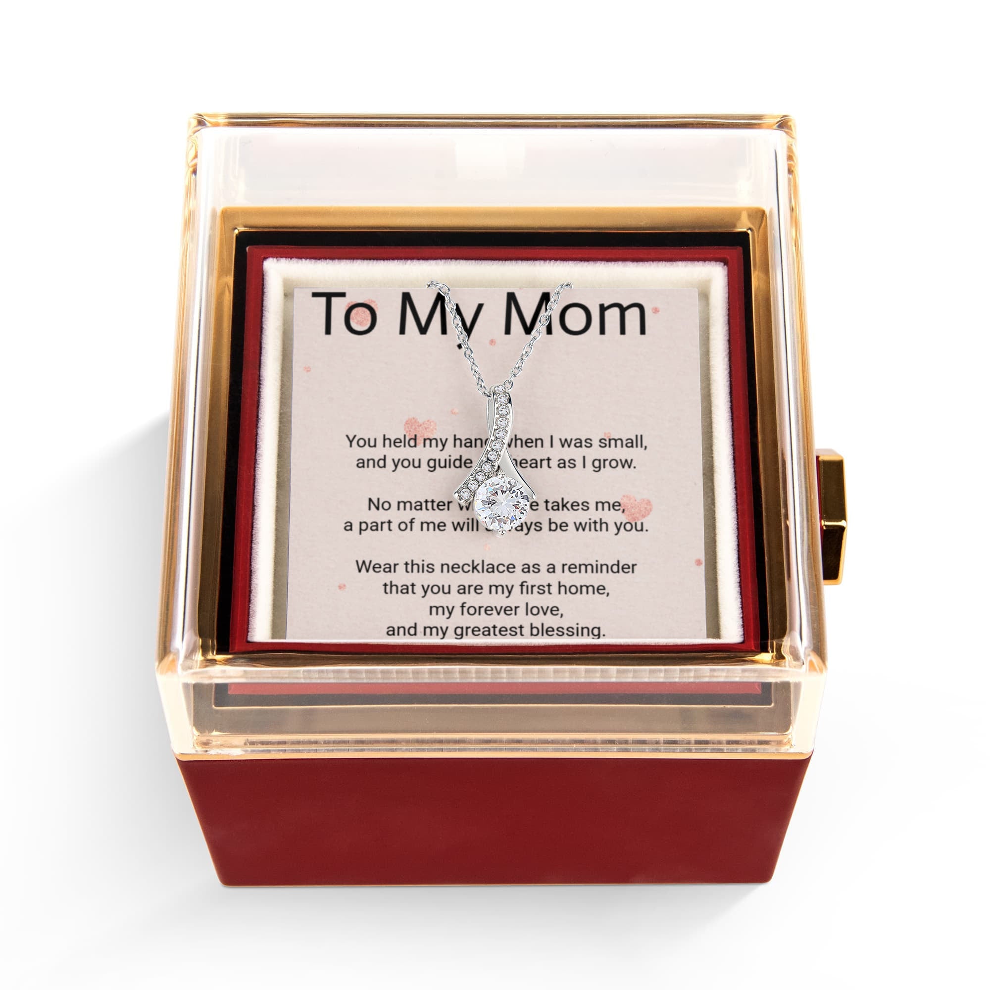 Mother's Day Alluring Beauty Rotating Rose Gift Box – Elegant Forever Rose Gift for Mom