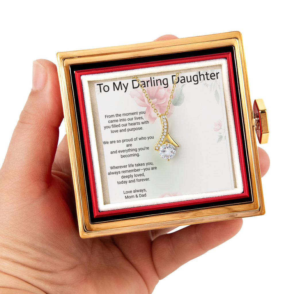 Daughter Alluring Beauty Rotating Rose Gift Box – Elegant Forever Rose Keepsake