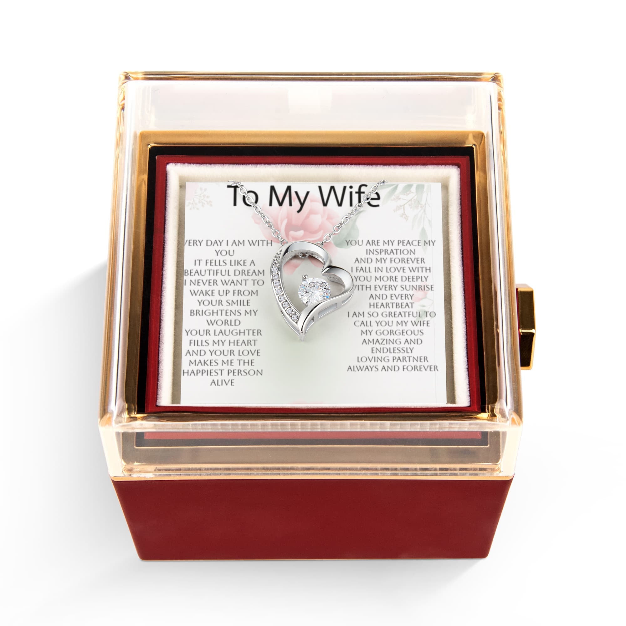 Mother's Day Forever Love Rotating Rose Gift Box – Elegant Forever Rose Gift for Wife