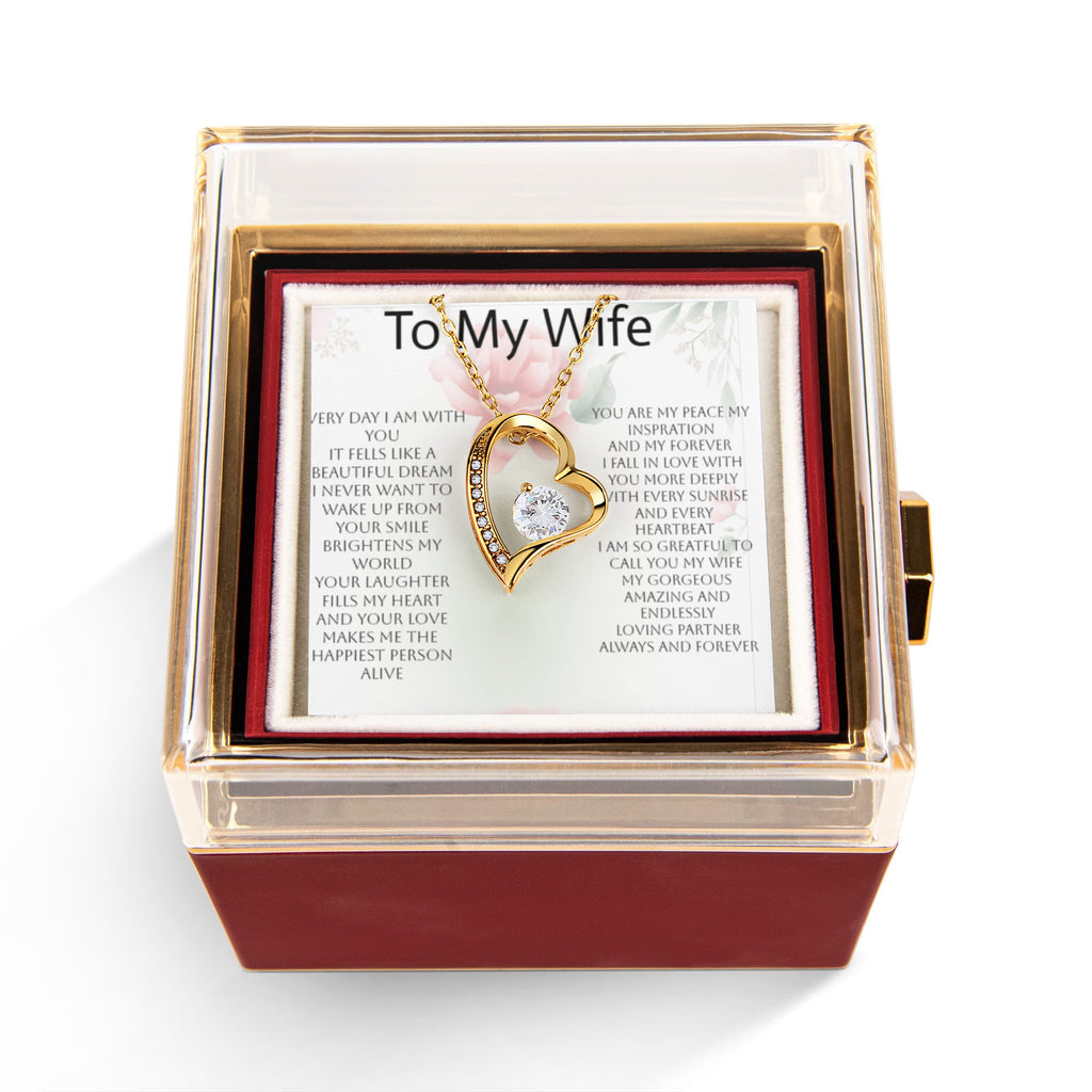 Mother's Day Forever Love Rotating Rose Gift Box – Elegant Forever Rose Gift for Wife