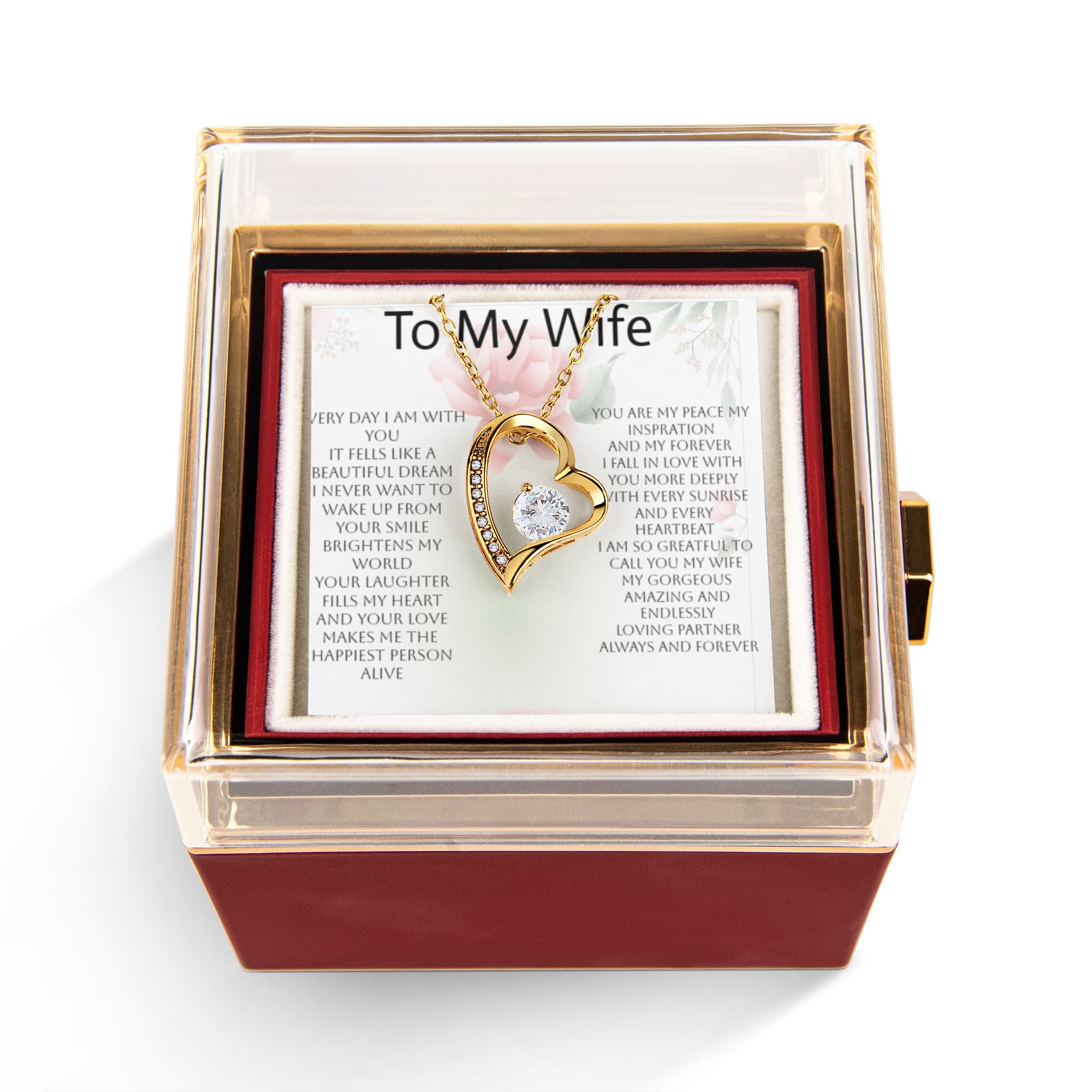 Mother's Day Forever Love Rotating Rose Gift Box – Elegant Forever Rose Gift for Wife