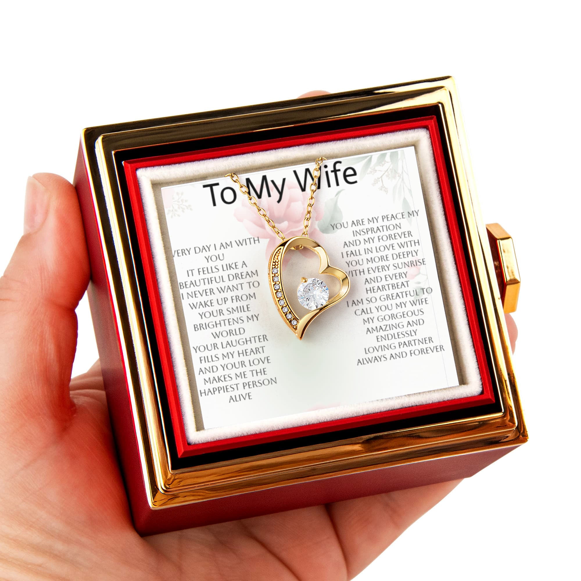 Mother's Day Forever Love Rotating Rose Gift Box – Elegant Forever Rose Gift for Wife