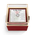 Romantic Mother's Day Gift for Wife – Love Knot Necklace & Rotating Rose Box