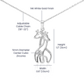 Girlfriend Gift Giraffe Sparkling Cubic Zirconia Necklace | Romantic Jewellery Gift for Her
