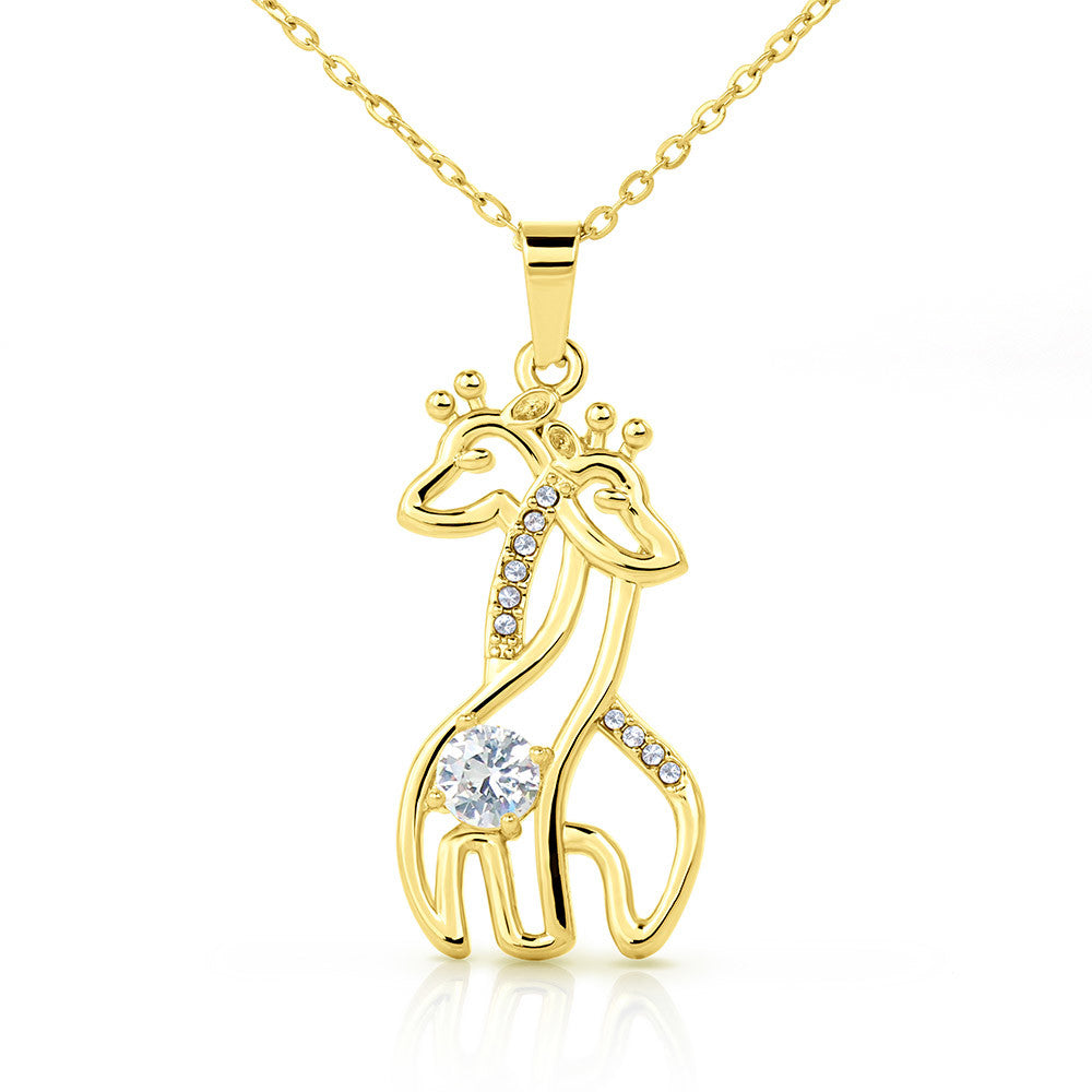 Daughter Gift Giraffe Sparkling Cubic Zirconia Necklace | Beautiful Jewellery Gift for Daughter