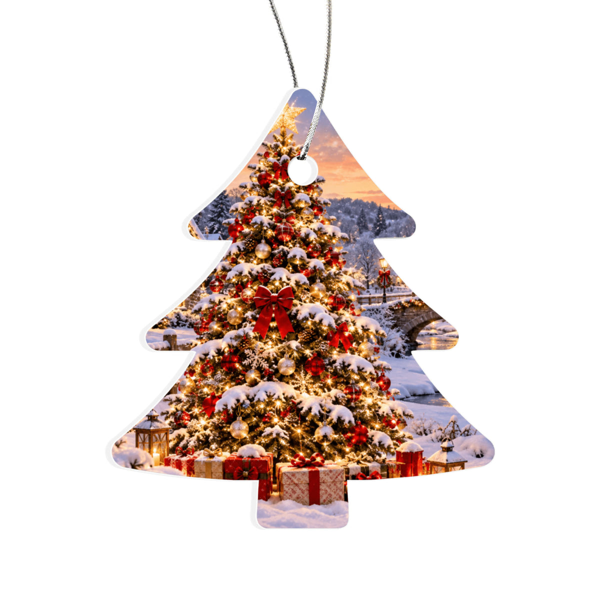Personalised Acrylic Christmas Tree Ornament – Festive Keepsake Gift