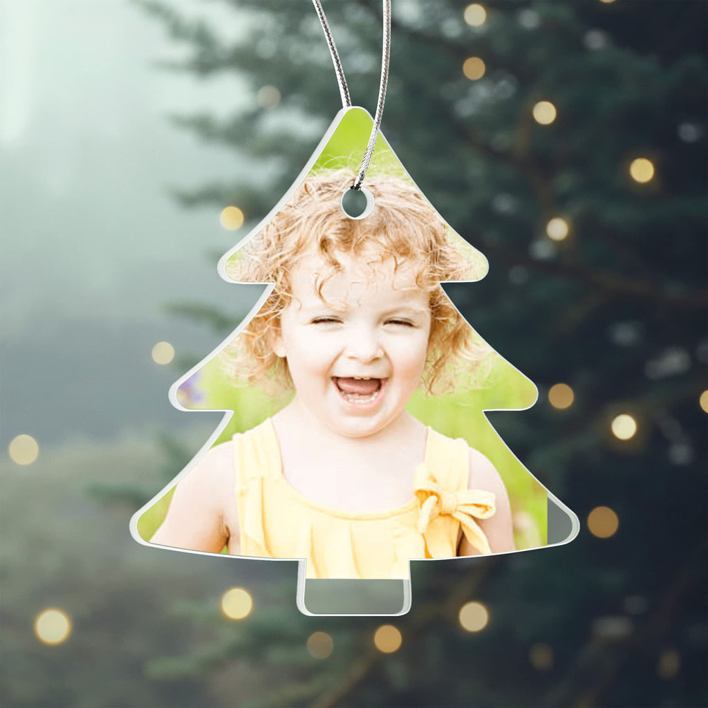 Personalized Christmas Acrylic Tree Ornament – Custom Holiday Keepsake Gift