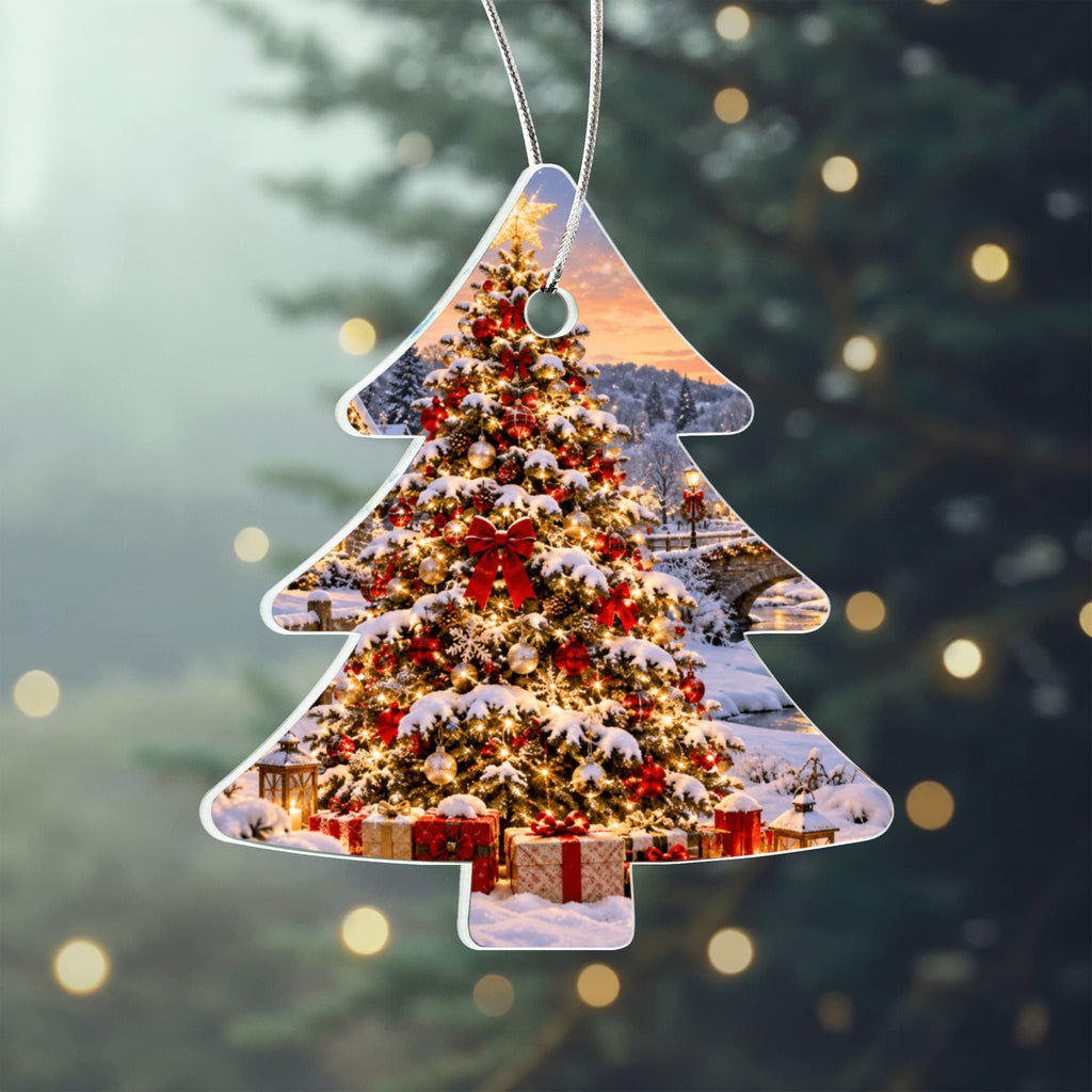 Personalised Acrylic Christmas Tree Ornament – Festive Keepsake Gift