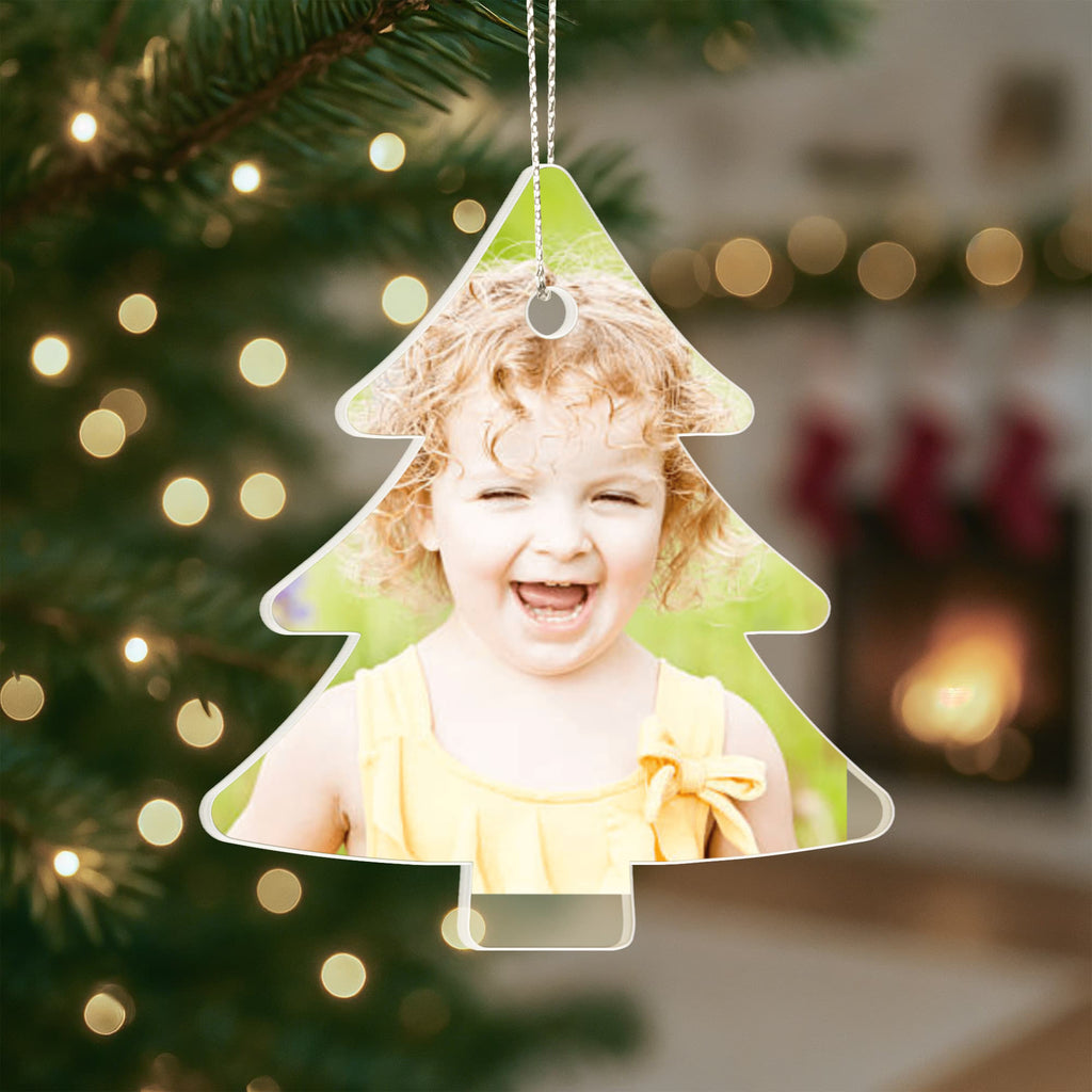 Personalized Christmas Acrylic Tree Ornament – Custom Holiday Keepsake Gift
