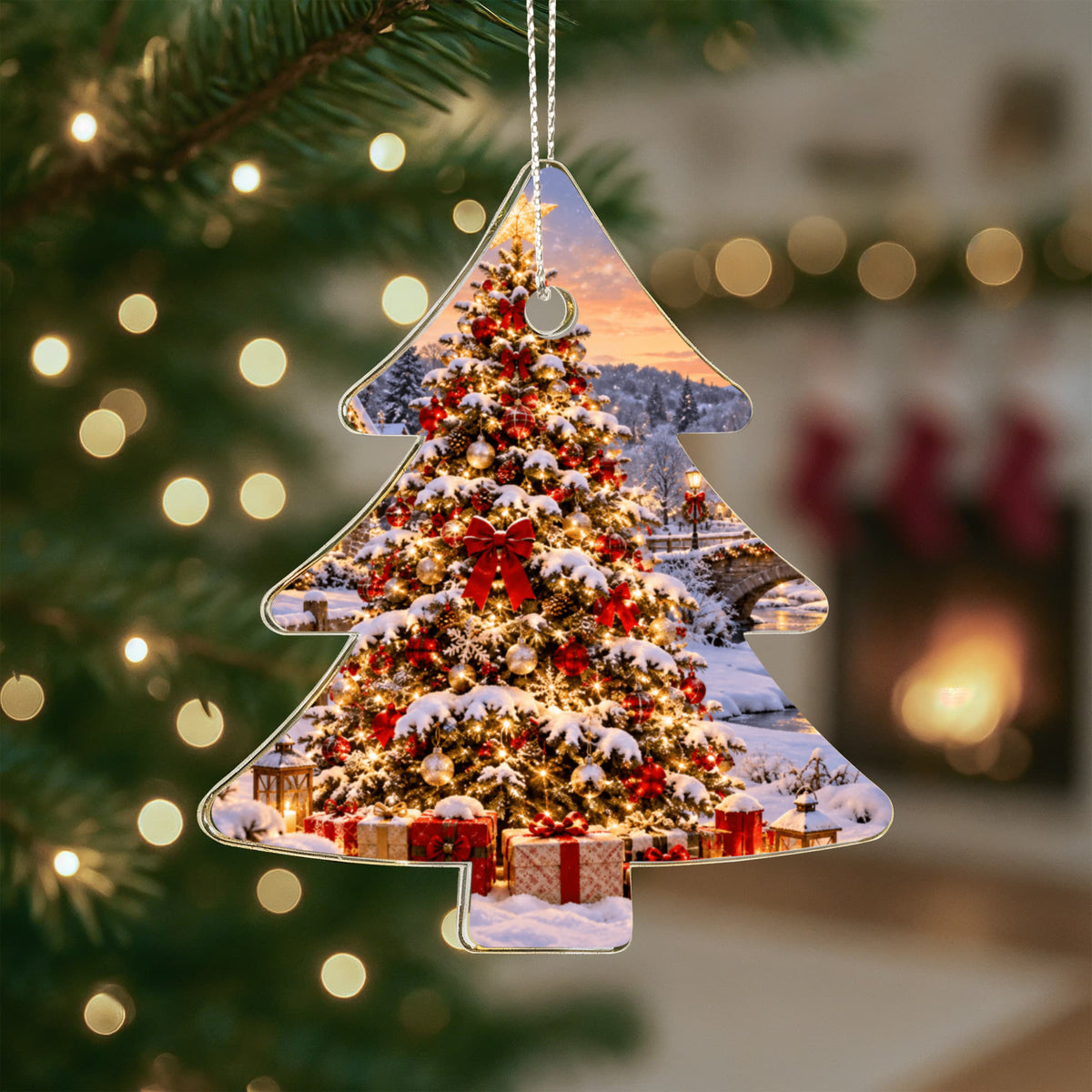 Personalised Acrylic Christmas Tree Ornament – Festive Keepsake Gift