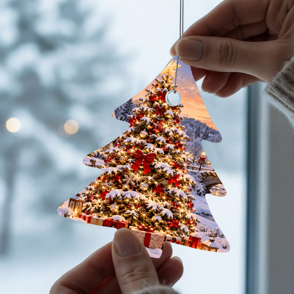 Personalised Acrylic Christmas Tree Ornament – Festive Keepsake Gift
