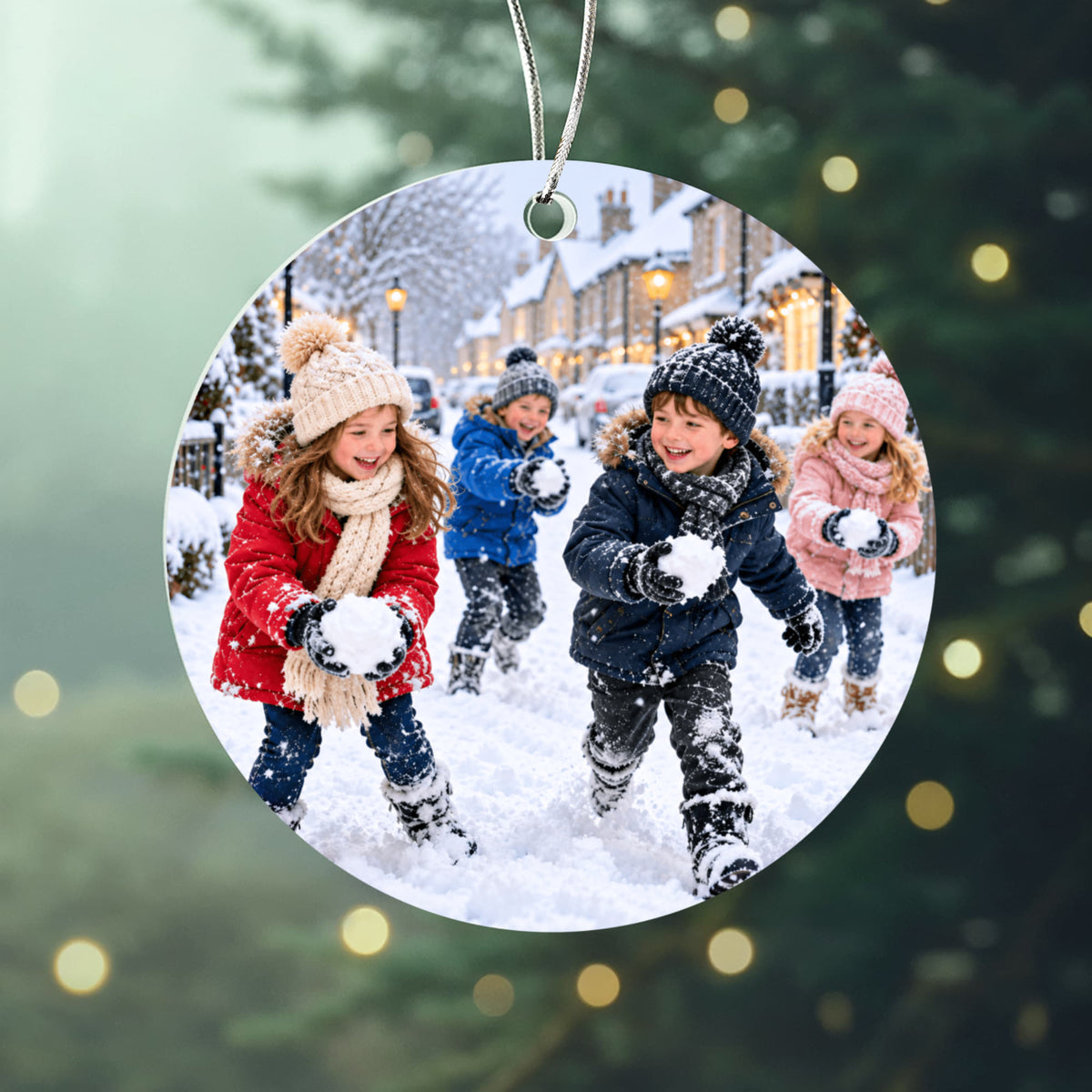 Personalised Round Acrylic Ornament – One-Sided Custom Gift
