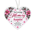 Auntie Memorial Heart-Shaped Christmas Tree Ornament – In Loving Memory Keepsake