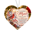 Mum Memorial Heart-Shaped Christmas Tree Ornament – In Loving Memory