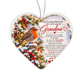 Grandma Memorial Heart-Shaped Christmas Tree Ornament – In Loving Memory