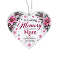 Mam Memorial Heart-Shaped Christmas Tree Ornament – In Loving Memory Keepsake