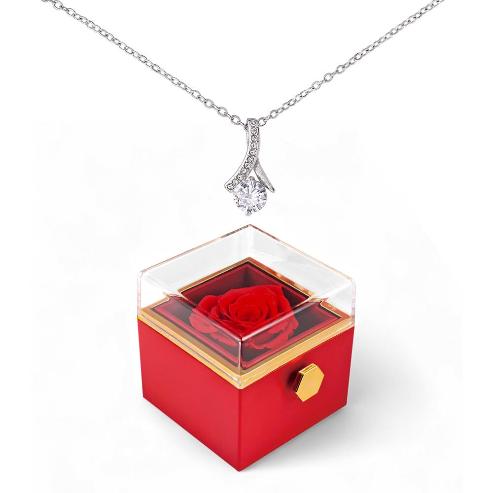 Wife Alluring Beauty Rotating Rose Gift Box – Elegant Rose Gift (No Message Card)