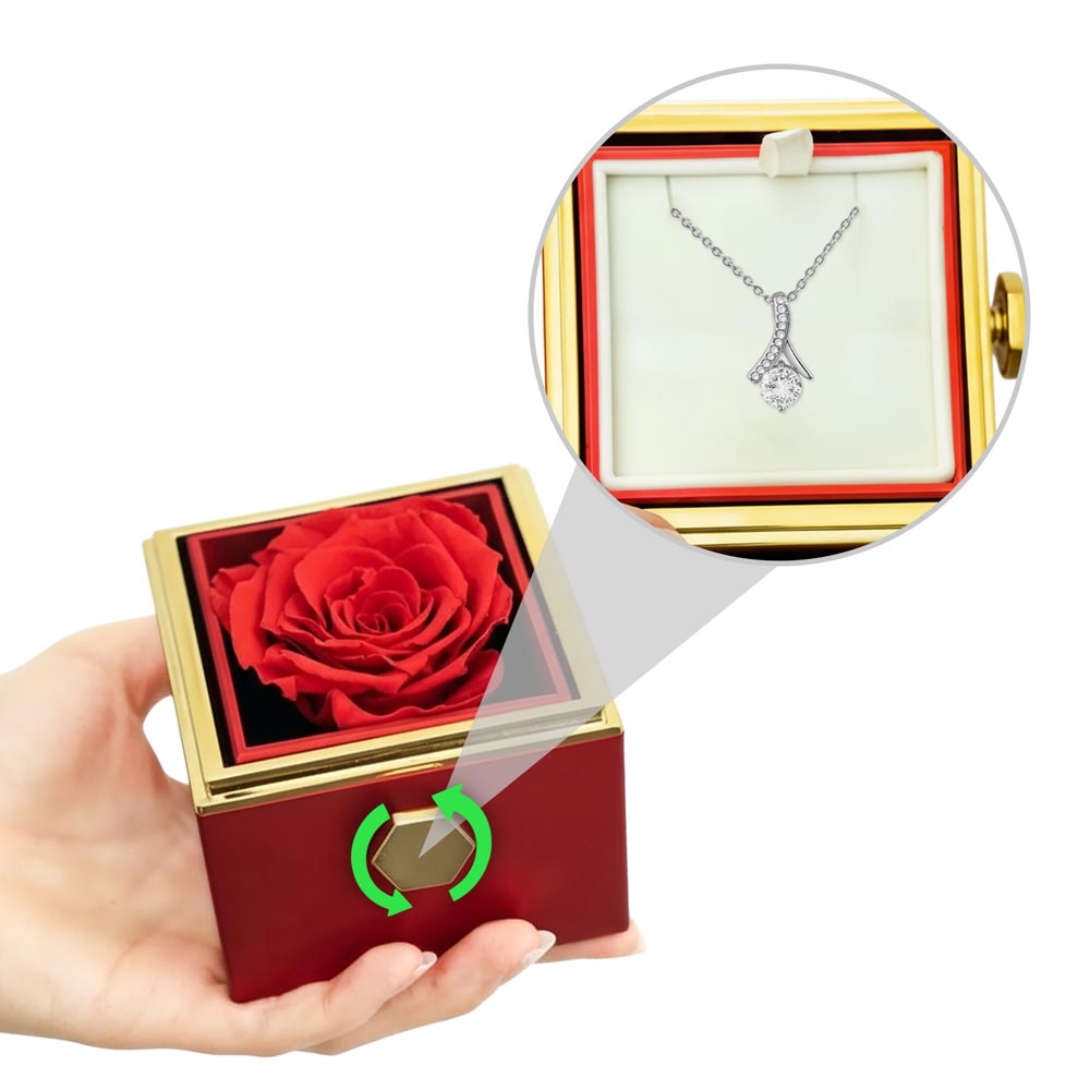 Wife Alluring Beauty Rotating Rose Gift Box – Elegant Rose Gift (No Message Card)